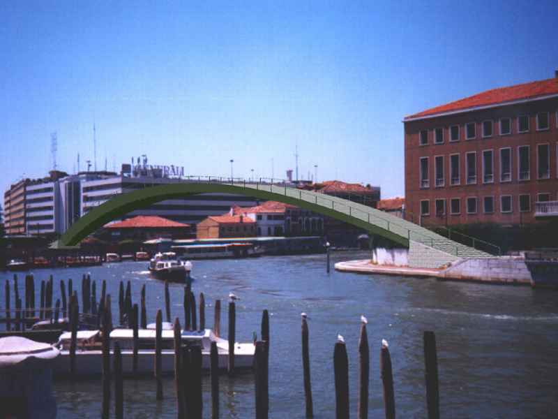 Quarto ponte sul Canal Grande a Venezia - Ponte ad arco in piastra ortotropa con luce di 100 m - gara di progettazione